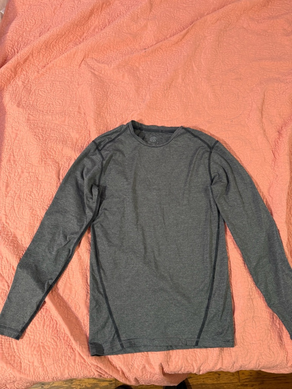 Champion Men's Long Sleeve Swim Tee - Charcoal Gray